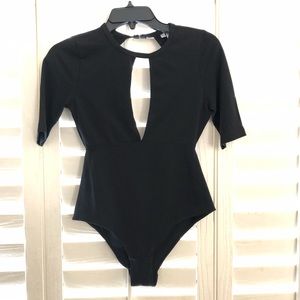 Black backless bodysuit
